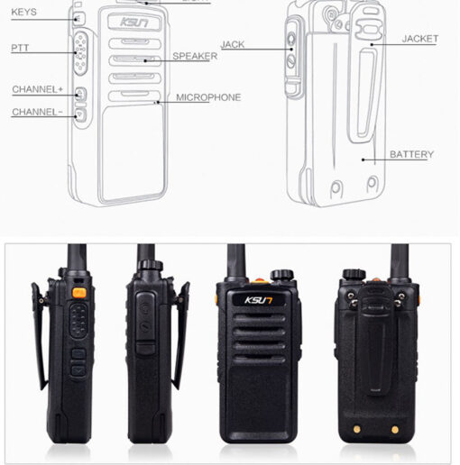 Long Range Waterproof Walkie Talkie Radio 400-470MHz - Image 2