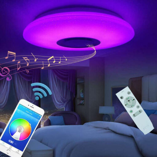 LED Flush Mount Ceiling Modern Light With Music - Image 2