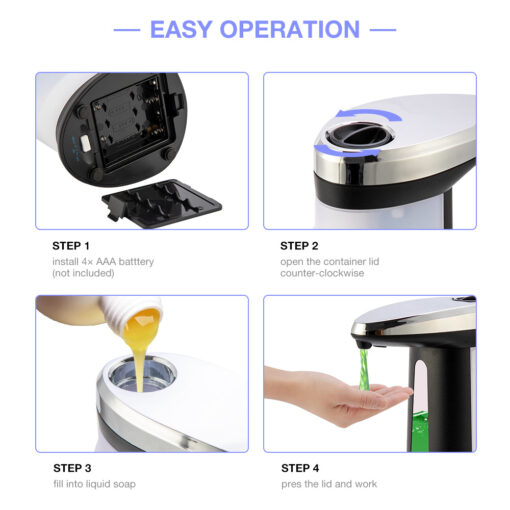 Automatic Touchless Hand Dish Soap Dispenser 400ML - Image 6