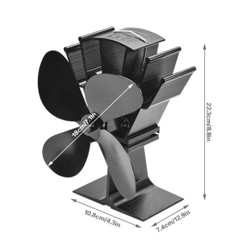 Wood Stove Fan Heat Powered Blower - Image 4