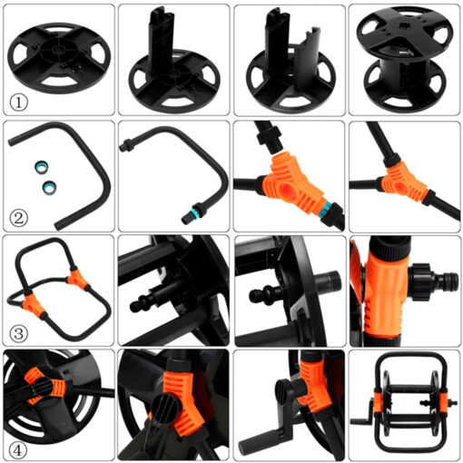 Heavy Duty Retractable Garden Water Hose Holder Reel - Image 3
