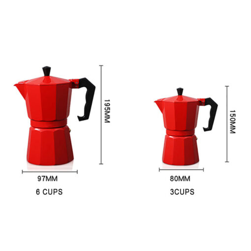 Aluminum Stovetop Moka Coffee Maker Espresso Pot - Image 7