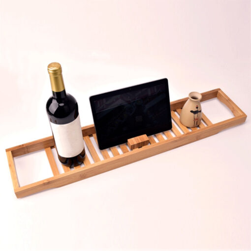Wooden Bathtub Caddy Bamboo Tray - Image 2
