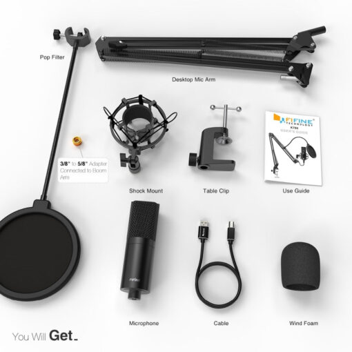 Premium USB Recording Studio Recording Microphone - Image 6