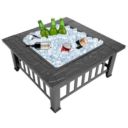 Outdoor Modern Square Patio Fire Pit Table - Image 7
