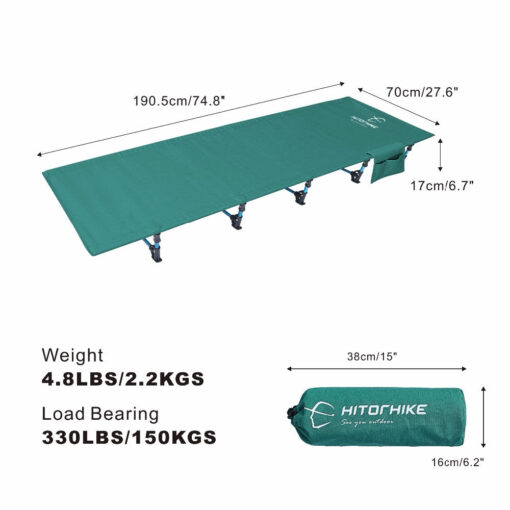 Portable Folding Camping Cot Sleeping Bed - Image 4