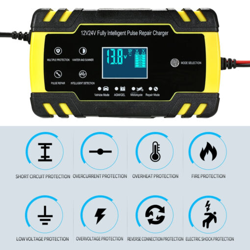 12V Portable Car Battery Charger Automatic - Image 3