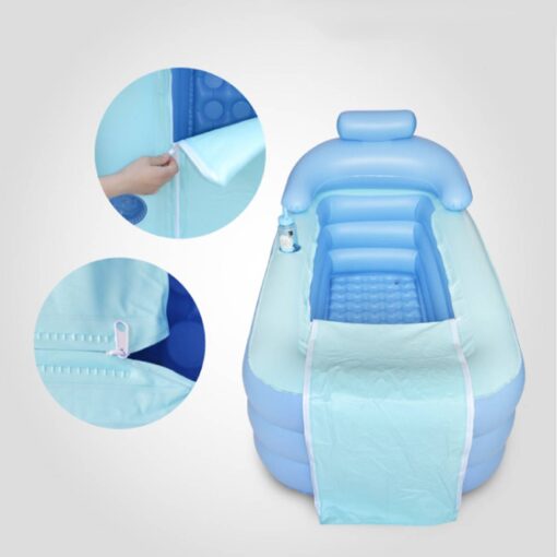 Portable Stand Alone Bathtub Foldable Spa With Foot Pump - Image 2