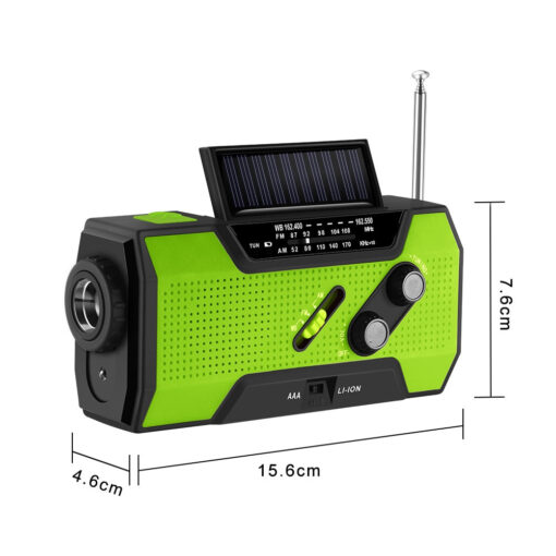 Solar Powered Emergency Hand Crank Survival Radio - Image 2
