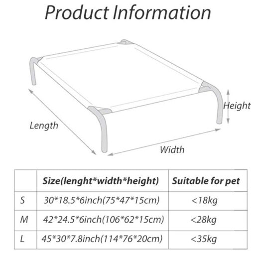 Soft Elevated Dog Cot Bed - Image 4