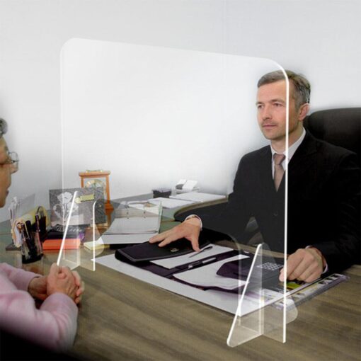Premium Portable Vertical Counter Sneeze Guard Glass - Image 2