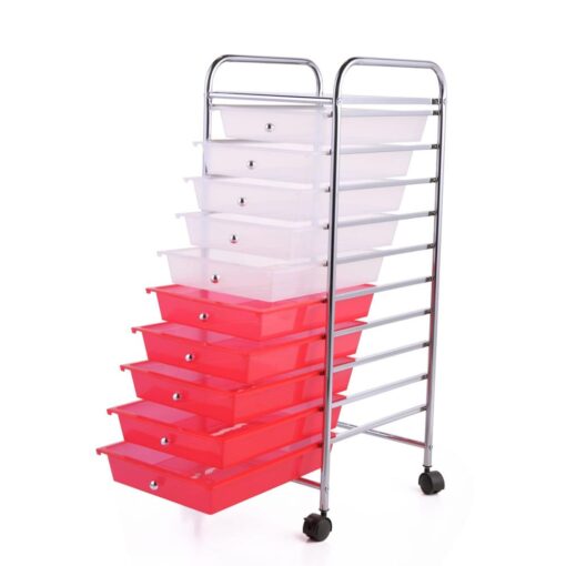Heavy Duty 10 Drawer Rolling Storage Organizing Cart - Image 13