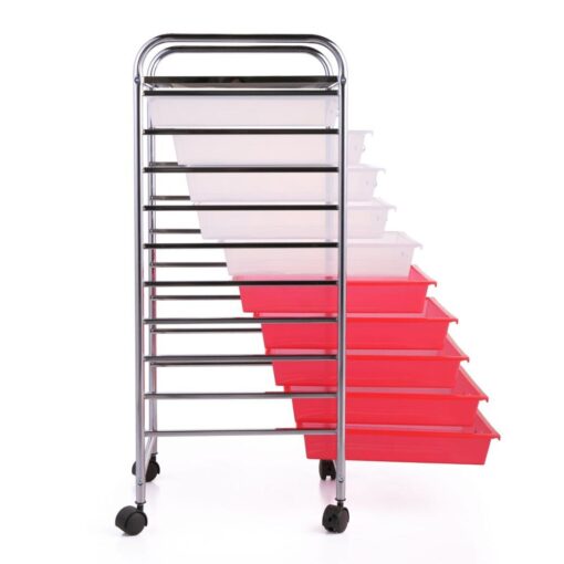 Heavy Duty 10 Drawer Rolling Storage Organizing Cart - Image 11