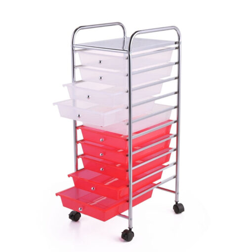 Heavy Duty 10 Drawer Rolling Storage Organizing Cart - Image 16