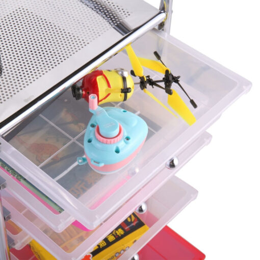 Heavy Duty 10 Drawer Rolling Storage Organizing Cart - Image 6