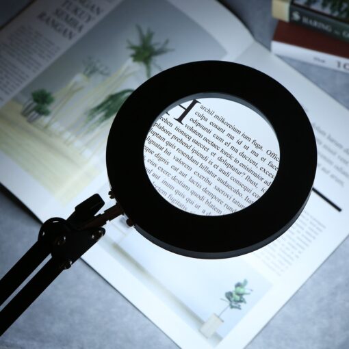 Flexible LED Lighted Magnifying Desk Glass Lamp - Image 4