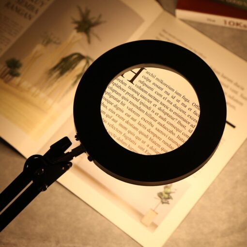 Flexible LED Lighted Magnifying Desk Glass Lamp - Image 6