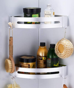 Large Wall Mounted Bathroom Shower Corner Shelf Caddy Rack