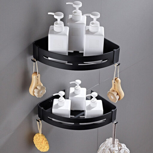 Large Wall Mounted Bathroom Shower Corner Shelf Caddy Rack - Image 8
