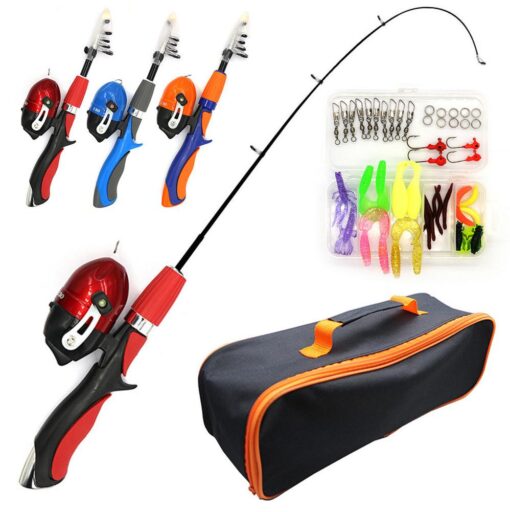 Kids Heavy Duty Telescopic Fishing Pole Kit - Image 2
