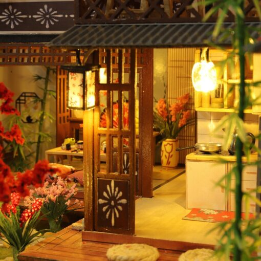 Large LED Glowing Modern Wooden DIY Doll House - Image 9