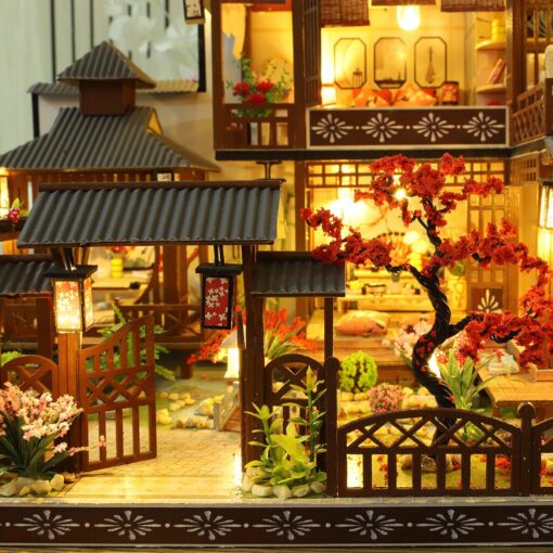 Large LED Glowing Modern Wooden DIY Doll House - Image 17