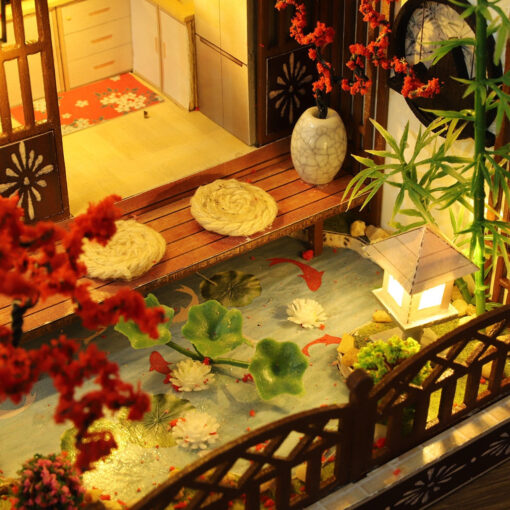 Large LED Glowing Modern Wooden DIY Doll House - Image 10