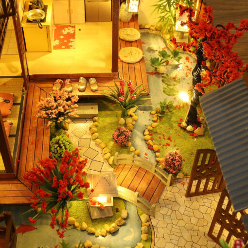 Large LED Glowing Modern Wooden DIY Doll House - Image 6