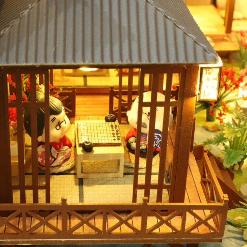 Large LED Glowing Modern Wooden DIY Doll House - Image 13