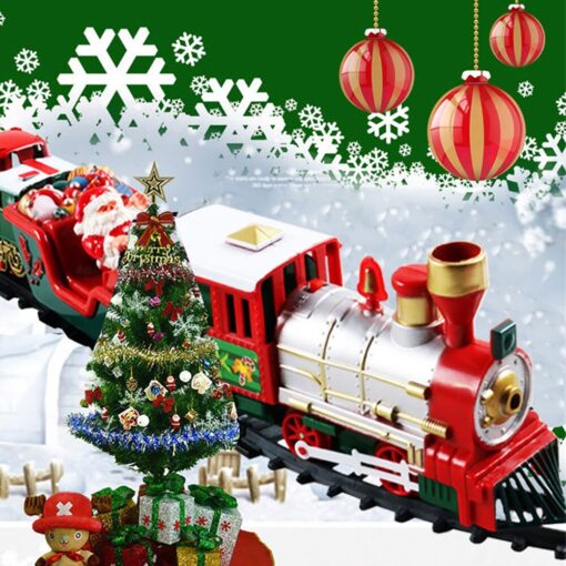 Kids Electric Christmas Toy Train Set - Image 4