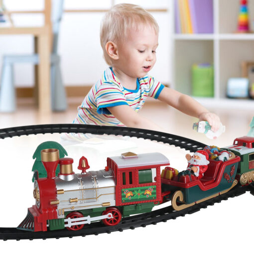 Kids Electric Christmas Toy Train Set - Image 2