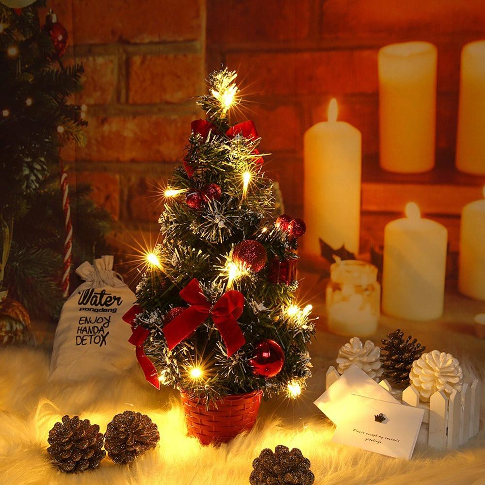 Small Prelit Artificial Tabletop Christmas Tree With Lights - Image 7