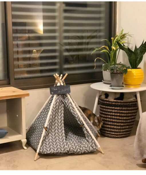 Large Pop Up Pet Dog Teepee Bed Tent - Image 9