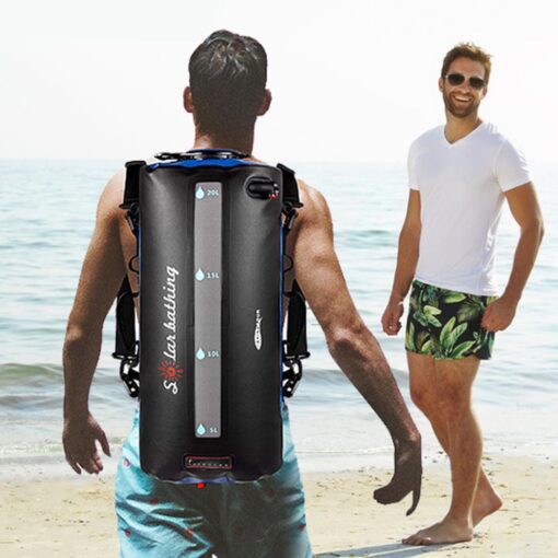 Large Outdoor Camping Solar Shower Bag With Pump - Image 2
