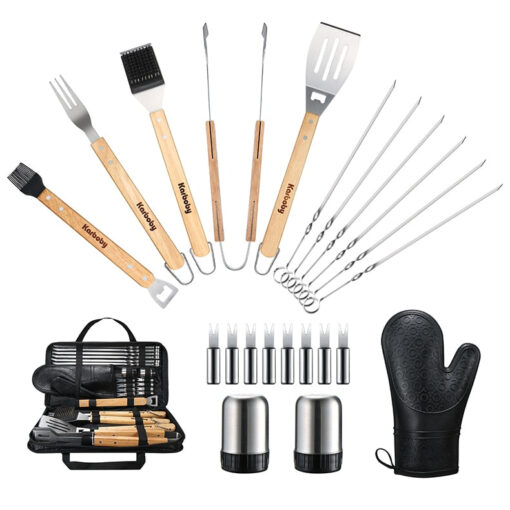 Grill BBQ Utensil Tool Set Kit With Case - Image 6