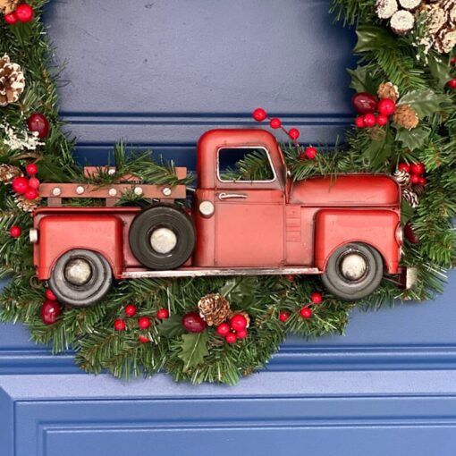 Outdoor Artificial Hanging Christmas Wreath - Image 2