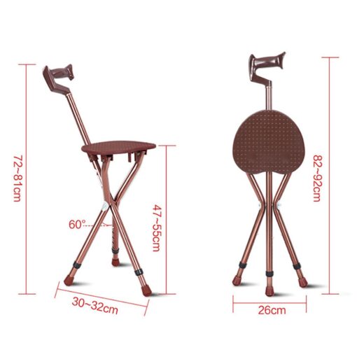 Portable Walking Cane Seat Heavy Duty & Foldable - Image 5