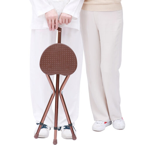 Portable Walking Cane Seat Heavy Duty & Foldable - Image 3