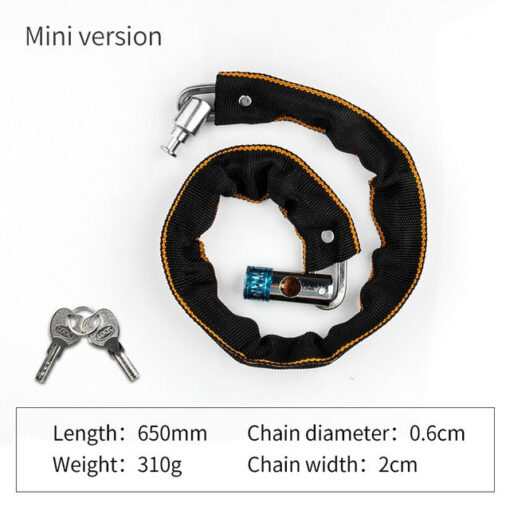 Foldable Bike Chain Cable Metal Lock - Image 8