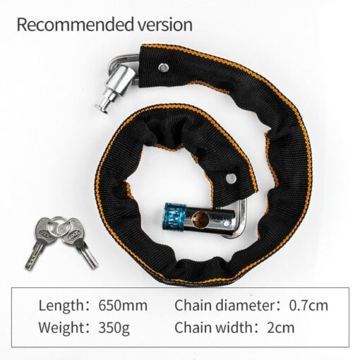 Foldable Bike Chain Cable Metal Lock - Image 5