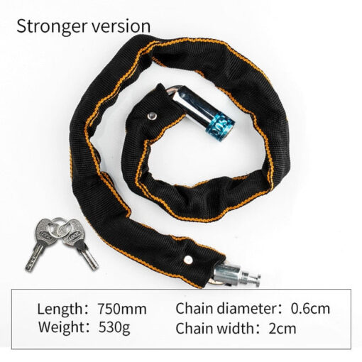 Foldable Bike Chain Cable Metal Lock - Image 3