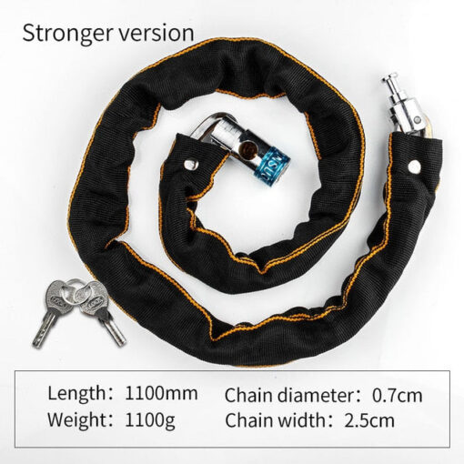 Foldable Bike Chain Cable Metal Lock - Image 2
