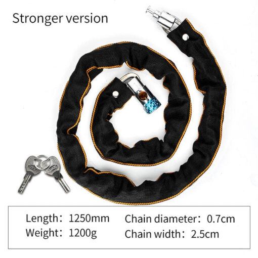 Foldable Bike Chain Cable Metal Lock - Image 6
