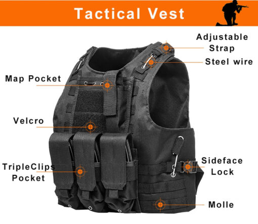 USMC Military Tactical Plate Carrier Vest - Image 12