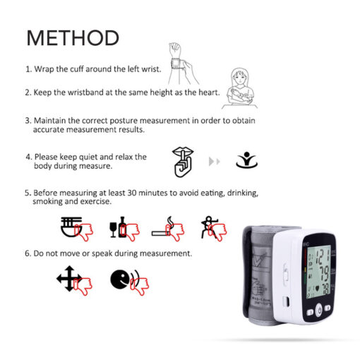 Wrist Blood Pressure Home Monitor Cuff - Image 7
