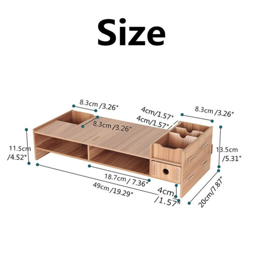 Computer Monitor Riser Mount Stand With Drawer - Image 7