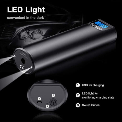 Digital Car Tire Inflator Portable Air Pump - Image 2