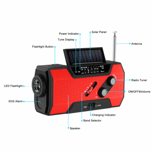 Heavy Duty Solar Powered Emergency Weather Alert Radio - Image 7