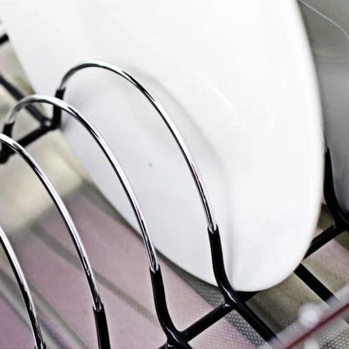 Over Sink Dish Drying Rack with Cutlery Holder - Image 3