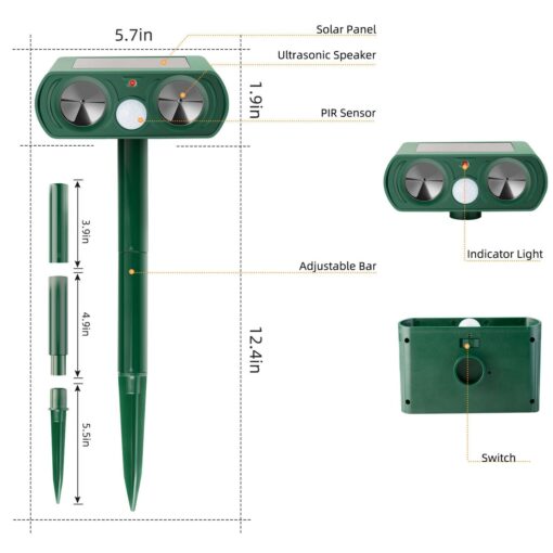Ultrasonic Electric Yard Pest Repeller / Deterrent - Image 7